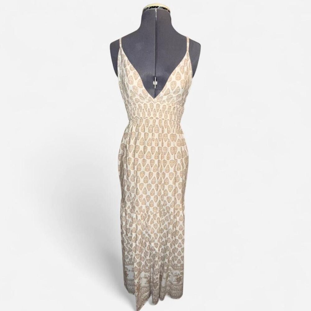 Unbranded Women's Tan and Gold Dress